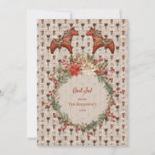 ヴィンテージスカンジナビアフォークアートダレカーリアクリスマス シーズンカード (正面)