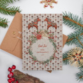 ヴィンテージスカンジナビアフォークアートダレカーリアクリスマス シーズンカード