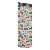 ヴィンテージスカンジナビアフォークアートモノグラムパターン タンブラー (回転右)