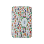 ヴィンテージスカンジナビアフォークアートモノグラムパターン バスマット (正面縦)