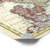 ヴィンテージスカンジナビア地図ポスター ポスター (角)