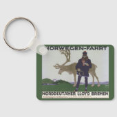 ヴィンテージスカンジナビア旅行へノルウェーマントナカイ キーホルダー (裏面)