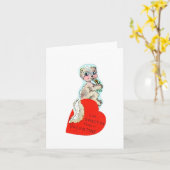 ヴィンテージスカンバレンタイン カード (黄色い花)