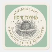 ヴィンテージスキップハニカムラベ淡い色のル スクエアシール (正面)