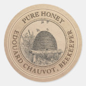 ヴィンテージスキップハニークラフトハニージャーのふたラベル ラウンドシール (正面)