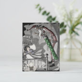 ヴィンテージスキニーサンタクリスマスポストカード ポストカード (スタンド正面)