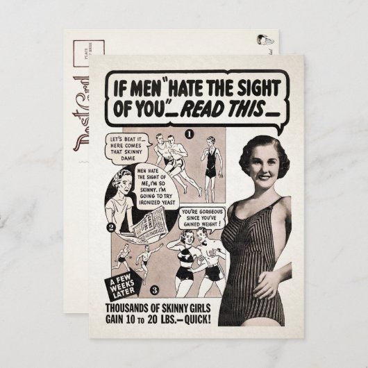 ヴィンテージスキニーダム広告はがき ポストカード (正面/裏面)