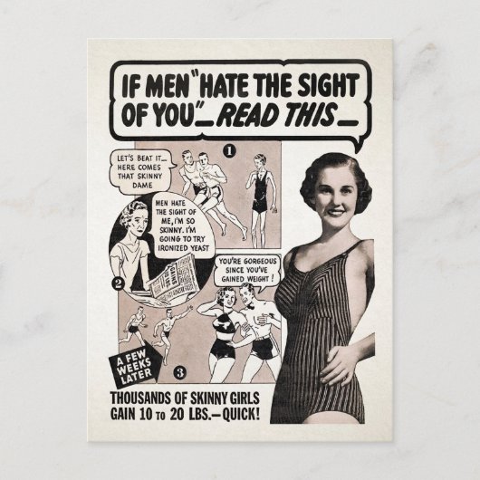 ヴィンテージスキニーダム広告はがき ポストカード (正面)