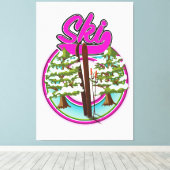 ヴィンテージスキピンロゴ キャンバスプリント (インサイチュ (ウッドフロア))