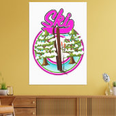 ヴィンテージスキピンロゴ キャンバスプリント (インサイチュ (リビング))