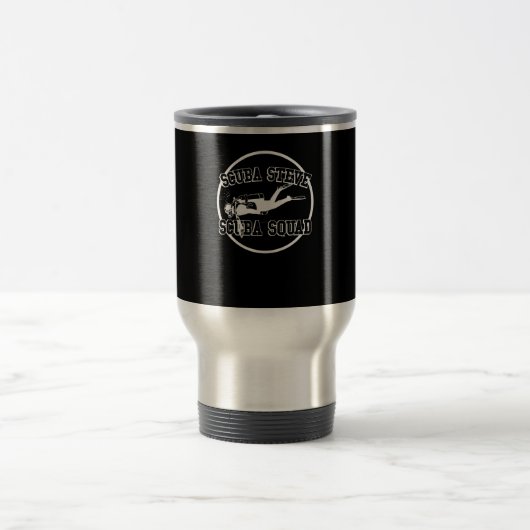 ヴィンテージスキューバスティーブスキューバスクワッドダイビングギフト トラベルマグ (中央)