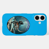 ヴィンテージスキューバダイビングソーフィッシュURMに乗るダイバー Case-Mate iPhoneケース (裏面 (横))