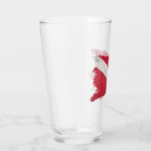 ヴィンテージスキューバ国旗、ブラシストローク、ダイバーダウンフラグ タンブラーグラス (右)