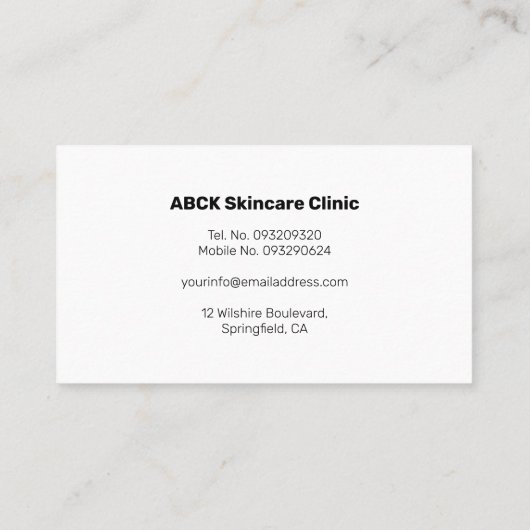 ヴィンテージスキンケアエステティシャン 名刺 (裏面)