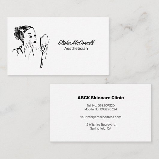 ヴィンテージスキンケアエステティシャン 名刺 (正面/裏面)