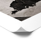 ヴィンテージスキーイメージ素晴らし、スキー衣服 ポスター (角)