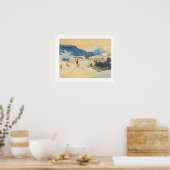 ヴィンテージスキーイメージ、クロスカントリースキー ポスター (キッチン)