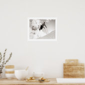 ヴィンテージスキーイメージ、スキーのトリック ポスター (キッチン)