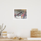 ヴィンテージスキーイメージ、スキー準備完了 ポスター (キッチン)