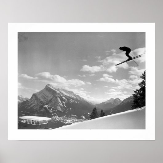 ヴィンテージスキーイメージ,フィニッシュの最終レース ポスター (正面)