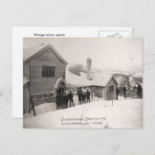 ヴィンテージスキーイメージ，学生スポーツセンター ポストカード (正面/裏面)