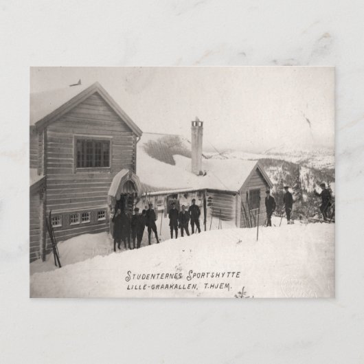 ヴィンテージスキーイメージ，学生スポーツセンター ポストカード (正面)