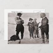 ヴィンテージスキーイメージ、魚座に着付け ポストカード (正面/裏面)