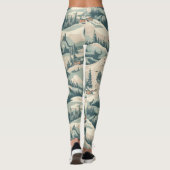 ヴィンテージスキーゲレンスキャビンインウッズブルー レギンス (裏面)