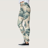 ヴィンテージスキーゲレンスキャビンインウッズブルー レギンス (左)