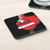 ヴィンテージスキーサンタセットのコルクコースター コースター (左側)