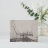 ヴィンテージスキージャンプの安全性! ポストカード (スタンド正面)