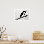 ヴィンテージスキージャンプ保ング ポスター (キッチン)