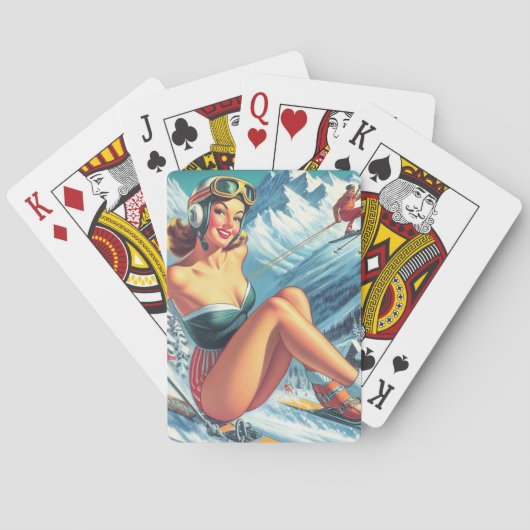 ヴィンテージスキージャンプ トランプ (裏面)