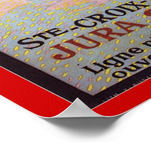 ヴィンテージスキーセントクロワレラッセジュラスイス ポスター (角)