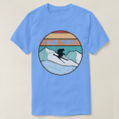 ヴィンテージスキーバックカントリースキーアスキーレトロエレメーク Tシャツ (デザイン正面)