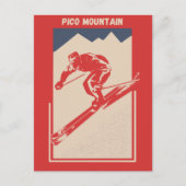 ヴィンテージスキーバーモントリゾートピコマウンテン ポストカード (正面)