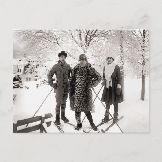 ヴィンテージスキーファッション, 1910 ポストカード (正面)