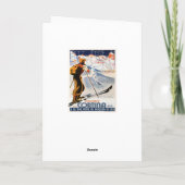 ヴィンテージスキーポスター、イタリア、ドロミートコルティナ シーズンカード (裏面)