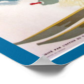 ヴィンテージスキーポスター、ケベック州ウィンタースポーツ用 ポスター (角)