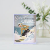 ヴィンテージスキーポスター,ケベック ポストカード (スタンド正面)