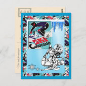 ヴィンテージスキーポスター、コロラド州 ポストカード (正面/裏面)