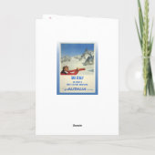 ヴィンテージスキーポスター、スキーイタリア、アリタリア シーズンカード (裏面)