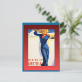 ヴィンテージスキーポスター、スキーオーストリア ポストカード (スタンド正面)