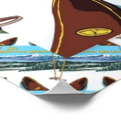 ヴィンテージスキーポスター、スキーブレトンウッズ ポスター (角)