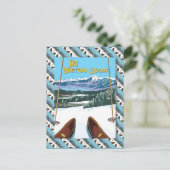 ヴィンテージスキーポスター、スキーブレトンウッズ ポストカード (スタンド正面)