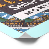 ヴィンテージスキーポスター、ツェルマット、セーラーズホテル ポスター (角)