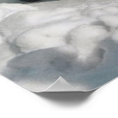 ヴィンテージスキーポスター、ピストまでの車 ポスター (角)