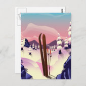 ヴィンテージスキーポスター ポストカード (正面/裏面)