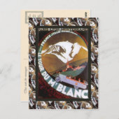 ヴィンテージスキーポスター、ルツアーデュモンブラン ポストカード (正面/裏面)