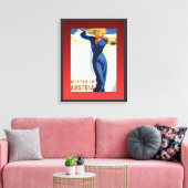 ヴィンテージスキーポスター、冬inオーストリア キャンバスプリント (インサイチュ (リビング))